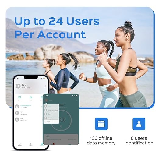 Smart Scale for Body Weight, Digital Bathroom Scale for Weight Fat BMI Muscle Mass Body Composition Analyzer, Larger Platform, Bluetooth Highly Accurate Weighing Machine 400lb (White 2403)