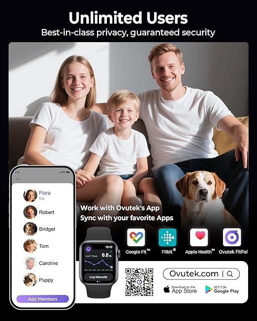 Ovutek Smart Scale for Body Weight, Professional Bathroom Digital Scale with BMI, Body Fat, Muscle Mass, Most Accurate to 0.05lb, Large Display High Accurate Body Composition Machine with Fitness App