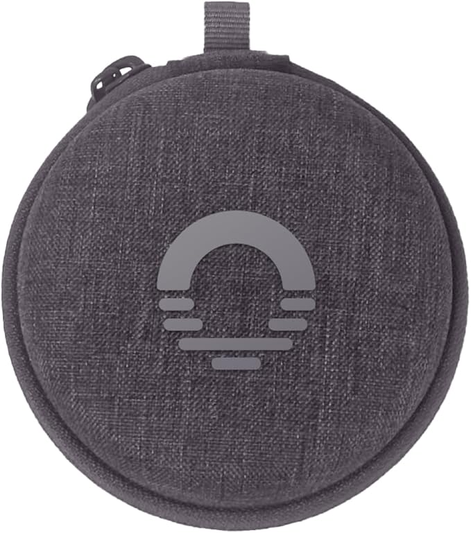 Ozlo Sleepbuds® Travel Case | Hard Case for Sleep Headphones | Woven Fabric with Zipper Closure | Mesh Pocket for Storing Charging Cable | Gray
