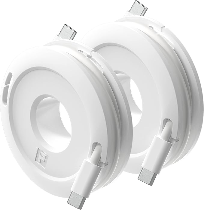 Side Winder Mini and Max Headphone, Earbud and Charging Cable Winder and Organizer Perfect for Wrapping Earbuds and Cords for Travel and Organization 2-Pack (White, Max)