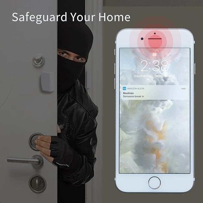 THIRDREALITY Zigbee Contact Sensor 4 Pack, Door and Window Monitor, Home Automation,Works with Home Assistant,SmartThings,Aeotec,Homey,Hubitat or Echo Devices with Build-in Zigbee Hub,hub Required