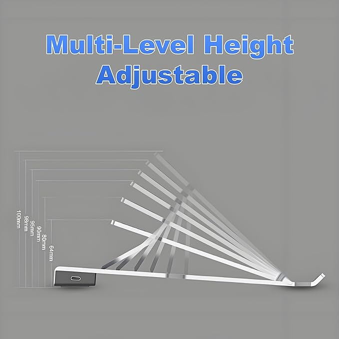 9-in-1 Triangular-Lock Laptop Stand with Docking Station for MacBook Pro/Dell/HP - 4K HDMI,100W PD Charging,Gigabit Ethernet,SD/TF Reader&3.5mm Combo Jack | Practical Present for Students/Tech Lovers