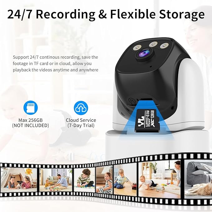 Techloop Living | VSTARCAM 2K QHD PTZ Indoor Security Camera – Color Night Vision, Pet & Baby Monitor, Two-Way Audio