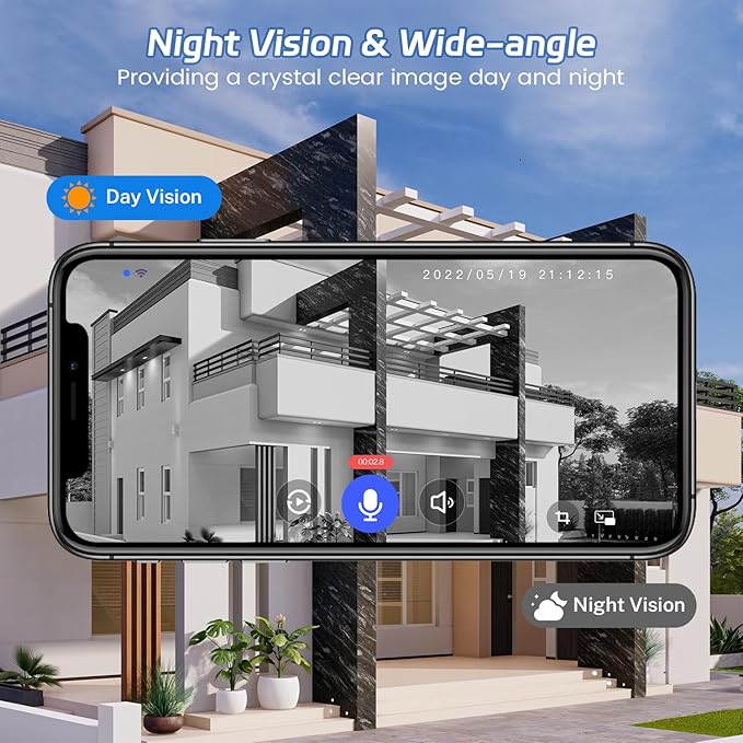 1080P Wireless Video Doorbell Camera, Night Vision, Cloud Storage (Sold Separately), 2.4GHz Wi-Fi Only, Smart AI Human Detection, Real-Time Alert, 2-Way Audio, Battery Powered