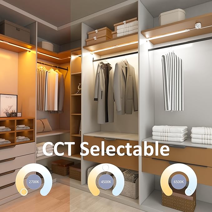 Smart Under Cabinet Lighting with Motion Sensor, Alexa Google Compatible Under Cabinet Lights, Wireless Remote Plug in Control Under Counter Light System