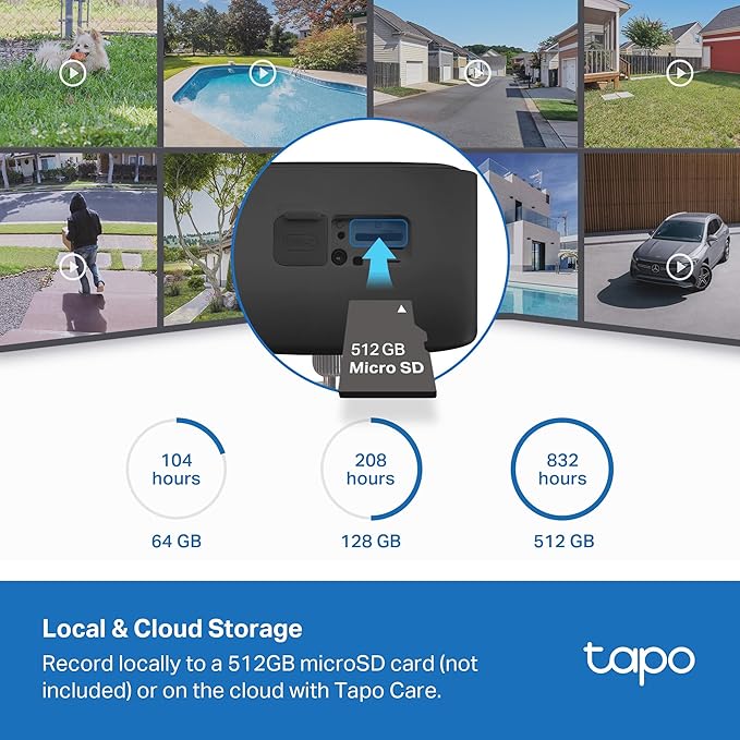 Tapo Outdoor Security Camera Wireless, 1080P, Up to 180-Day Battery, Free Person Detection, Custom Zones, Color Night Vision, SD/Could Storage, Wrks w/Alexa/Google, Ideal for Homeowners(C401) Black