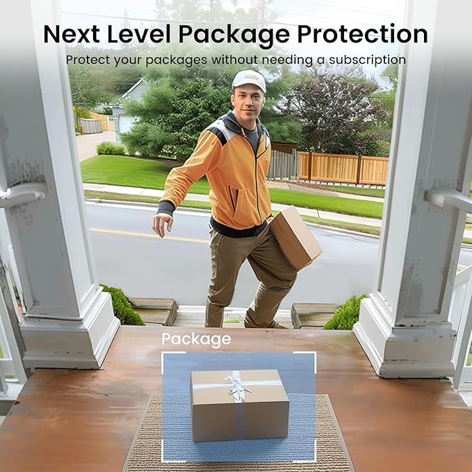 aosu Doorbell Camera Wireless- Head-to-Toe View, Intelligent Package Detection, 2.4GHz WiFi Video Doorbell with Chime, Support Local Storage,Smart Human Detection, Works with Alexa &Google Assistant